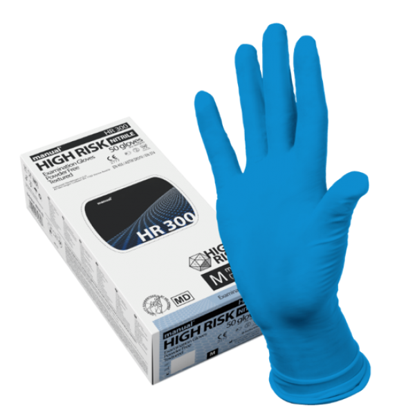 Перчатки нитриловые особопрочные MANUAL® HR 300